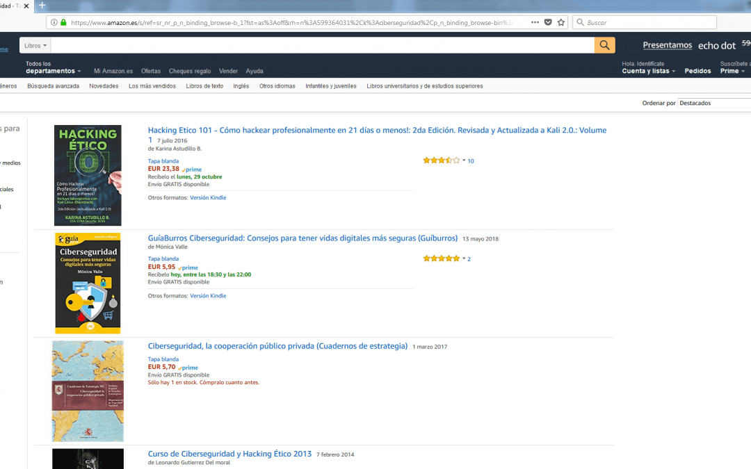 El GuíaBurros: Ciberseguridad, entre los reyes de Amazon en la categoría de Informática, internet y medios digitales